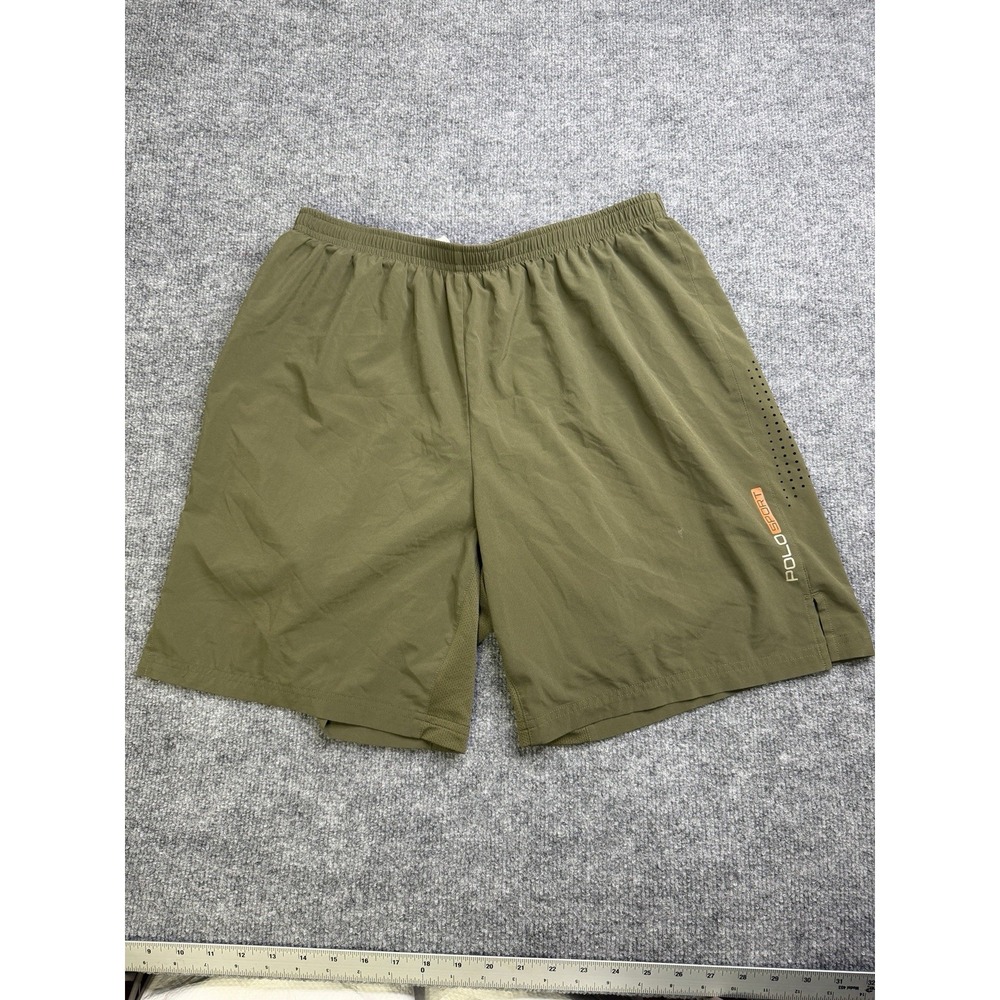 Polo Sport Ralph Lauren Men's Medium Olive 7" Hiking Athletic Running Shorts